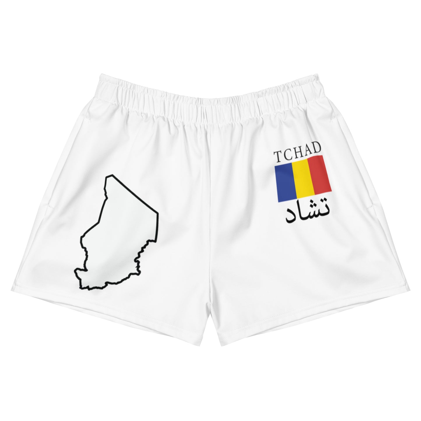 Tchad Map Women’s Recycled Athletic Shorts
