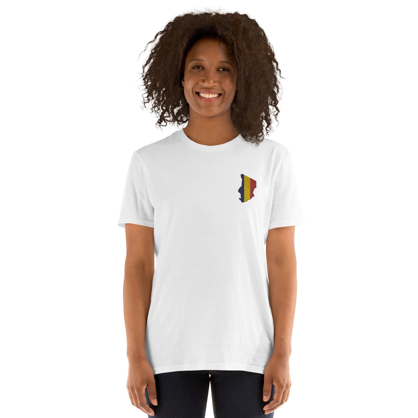 Tchad Embroidered Map Short-Sleeve Unisex T-Shirt