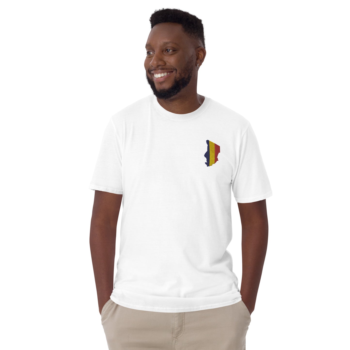 Tchad Embroidered Map Short-Sleeve Unisex T-Shirt